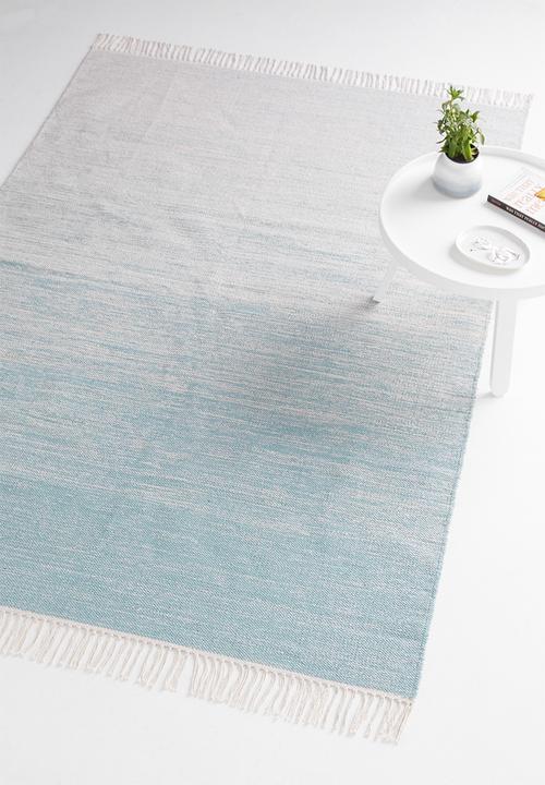 Sixth Floor - Ombre woven rug - duck egg blue
