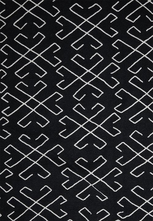 Sixth Floor - Ambrosia woven rug - black & white