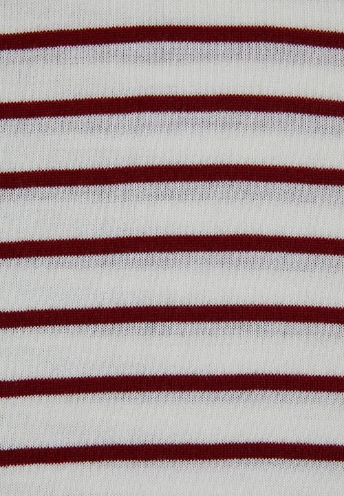 Superbalist - Nautical stripe crew neck knit - white & red