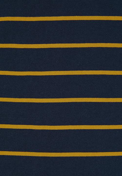 Superbalist - Stripe crew neck tee  - navy & yellow 