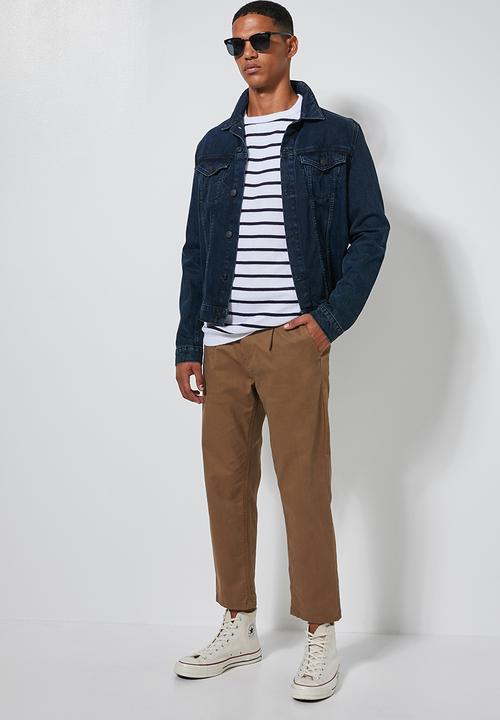 Superbalist - Nautical stripe crew neck knit - navy & white