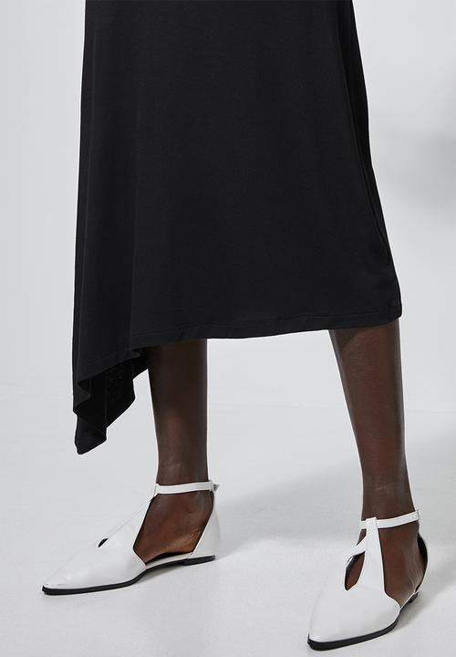 Superbalist - Asymmetric funnel neck dress - black
