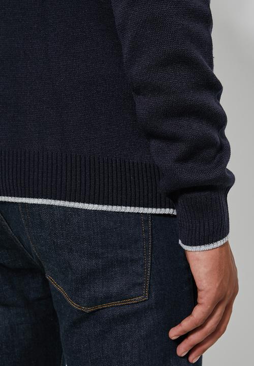 Superbalist - Quarter zip pullover knit - navy