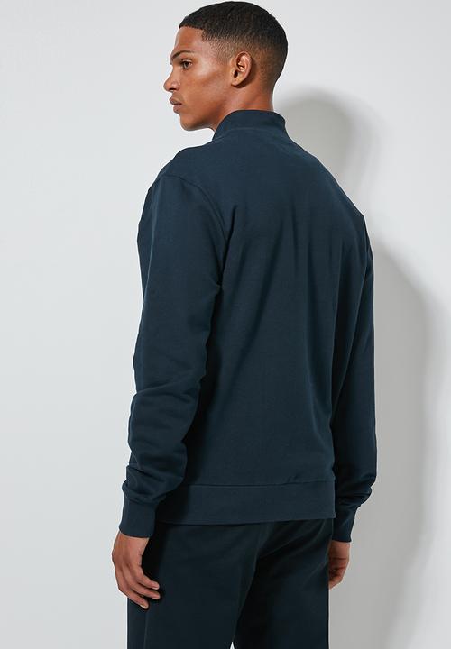 Superbalist - 1/4 Zip colour blocked pullover sweater - navy