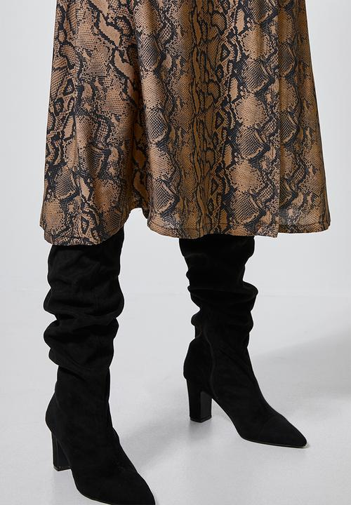 Superbalist - Wrap midi skirt - neutral snake
