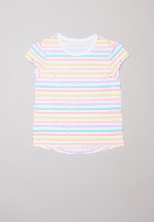 Pop Candy - Girls printed 3 pack short sleeve tee - multi