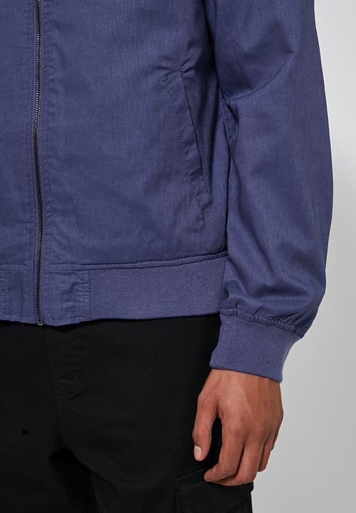 Superbalist - Lined linen bomber jacket - blue