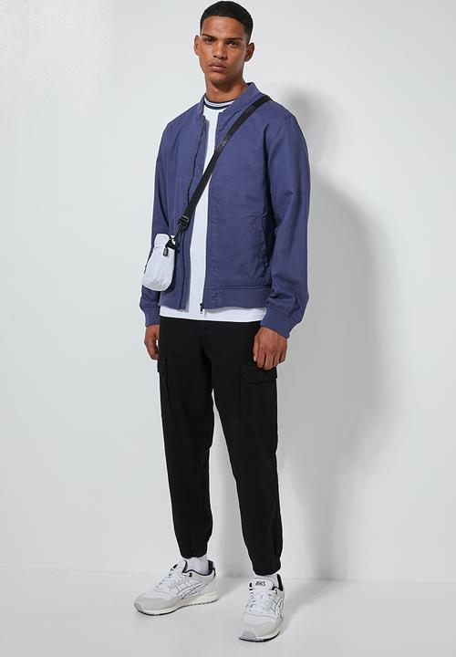 Superbalist - Lined linen bomber jacket - blue