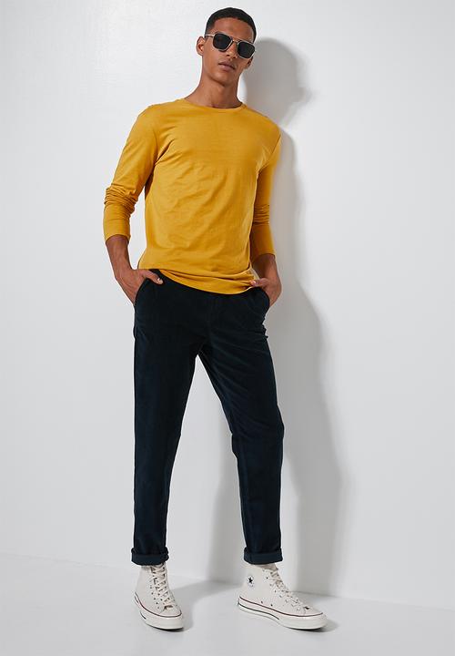Superbalist - Plain crew neck 2 pack tees - navy & yellow