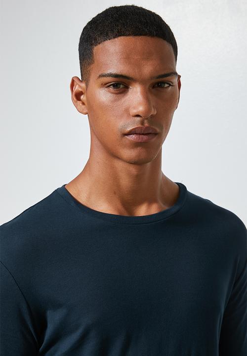 Superbalist - Plain crew neck 2 pack tees - navy & yellow