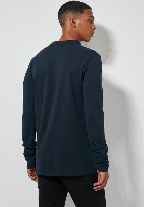 Superbalist - Pique slim fit 2 pack golfers - black & navy