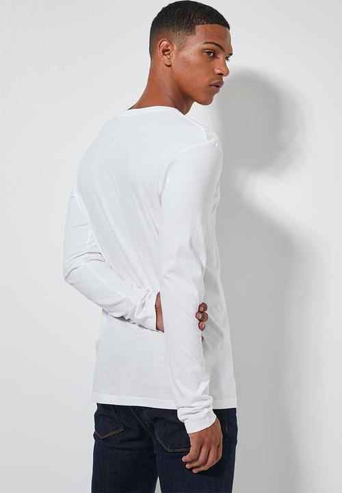 Superbalist - Plain long sleeve crew neck 3 pack tees - multi