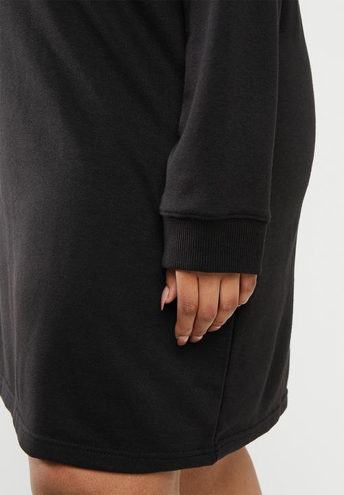 Missguided - Plus size oversized sweater dress - black