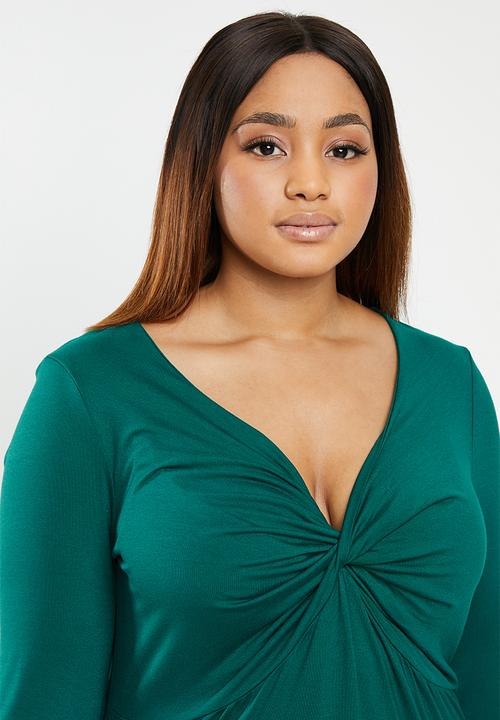 edit Plus - Knot front detail top - blue