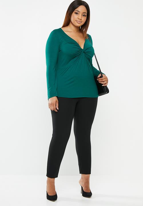 edit Plus - Knot front detail top - blue