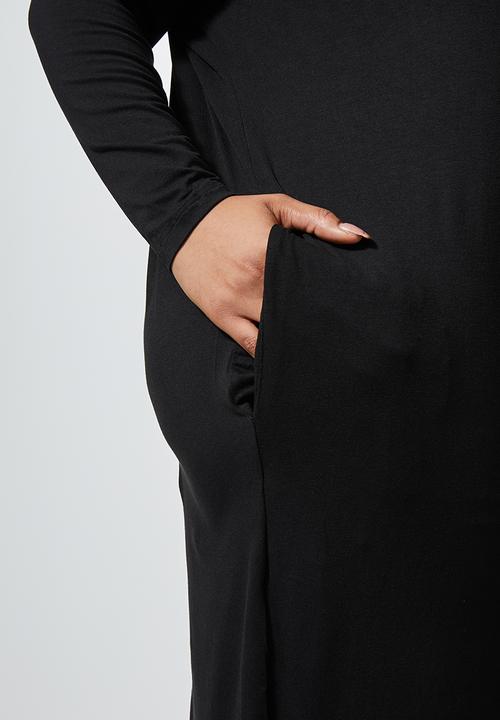 Superbalist - Pocket tee dress - black