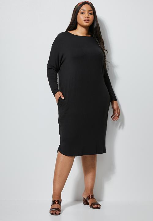 Superbalist - Pocket tee dress - black