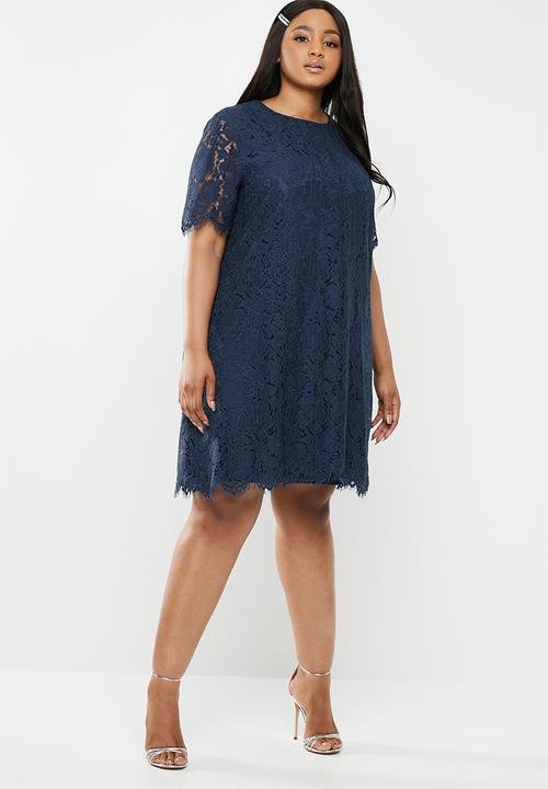 Glamorous - Curve lace dress - navy
