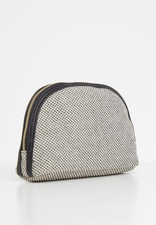 Cotton On - Sara cosmetic case - charcoal & beige 