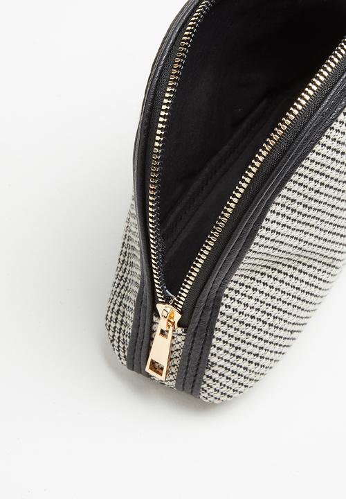 Cotton On - Sara cosmetic case - charcoal & beige 