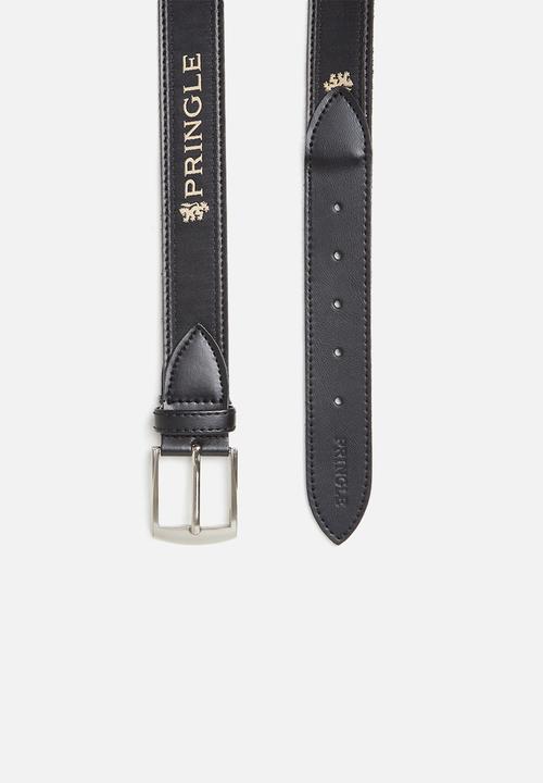 Pringle of Scotland - Leather casual ribbon belt - black