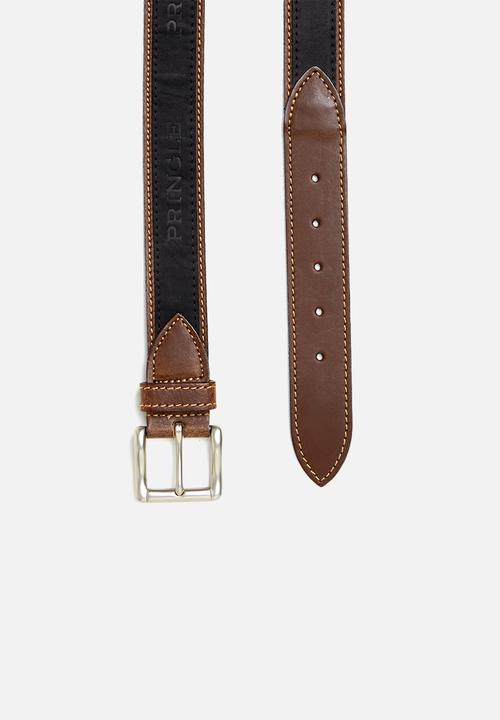 Pringle of Scotland - Selbourne leather belt - black & brown