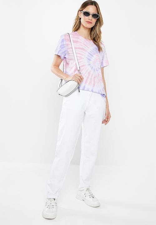 Cotton On - Classic slogan T-shirt shell yeah - pink & purple 