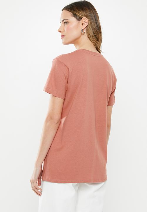 Cotton On - Classic arts T-shirt yeah nah - rust 