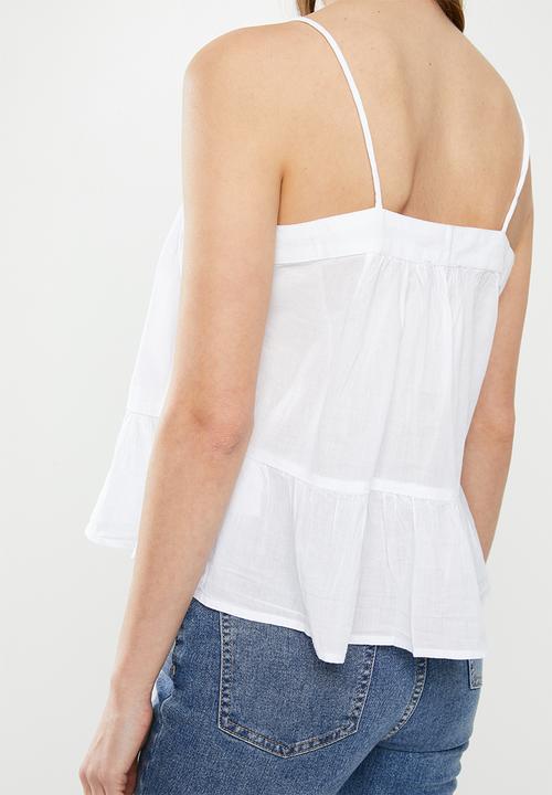 Cotton On - Day dreamer button front cami - white