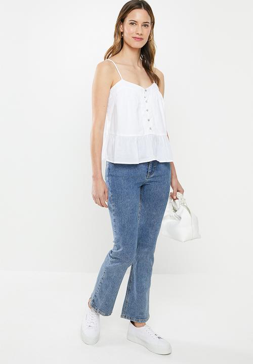 Cotton On - Day dreamer button front cami - white