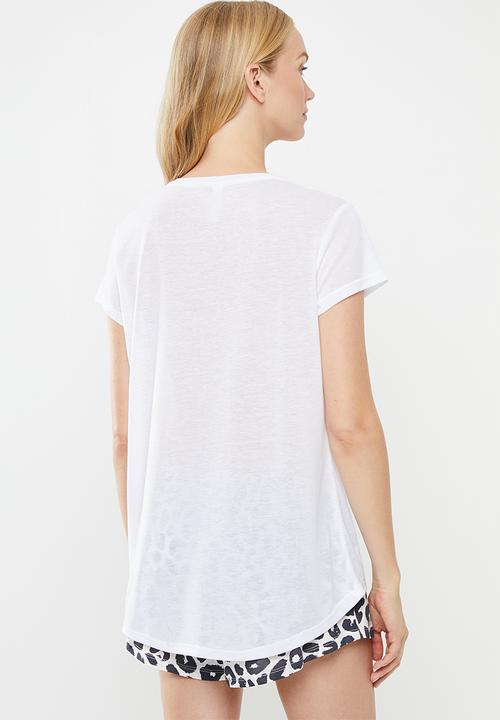 Cotton On - Dreamy sleep T-shirt freshly squeezed - white