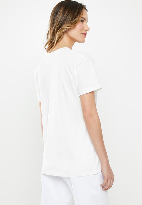 Cotton On - Classic slogan T-shirt salty - white