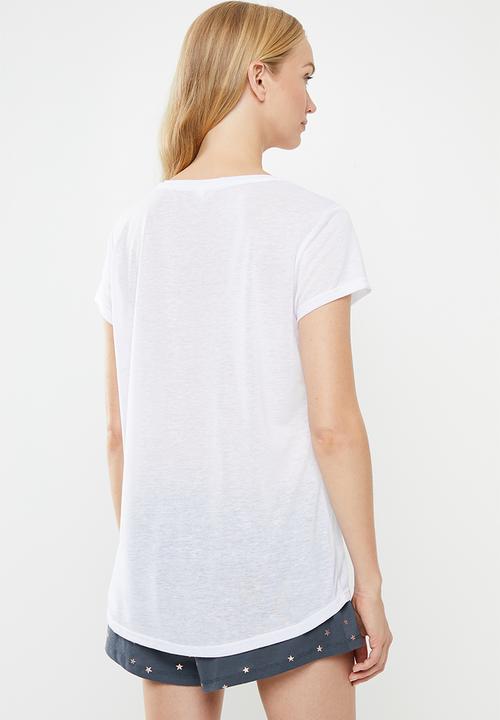 Cotton On - Dreamy sleep T-shirt - white
