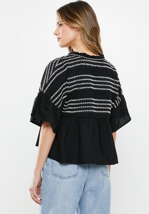 Cotton On - Embellished summer jacket - black & white