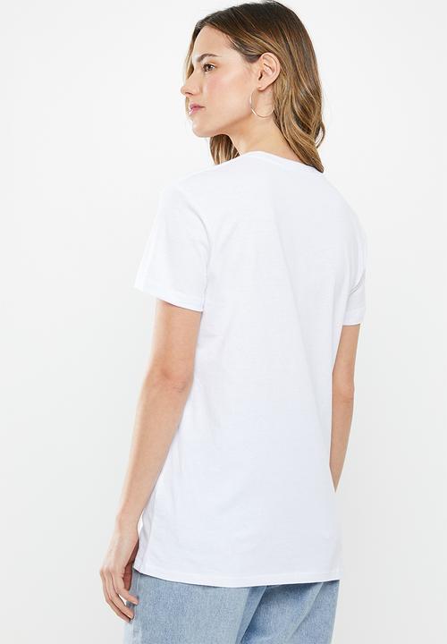 Cotton On - Classic slogan T-shirt reckless - white