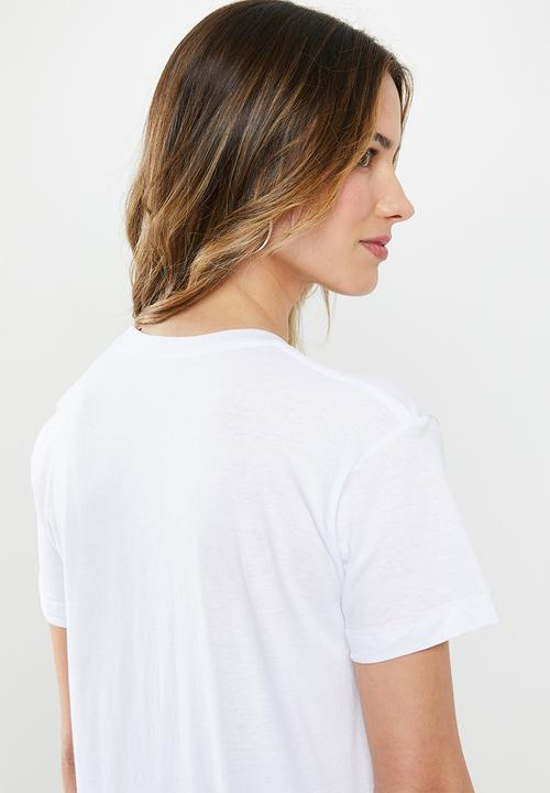 Cotton On - Classic slogan T-shirt reckless - white