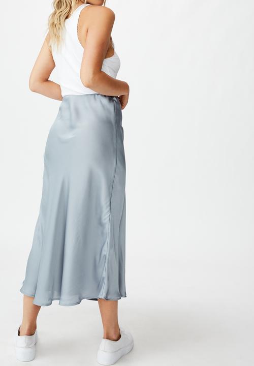 Cotton On - Belle bias midi skirt - blue 