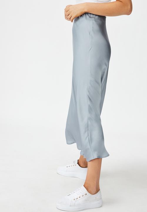 Cotton On - Belle bias midi skirt - blue 