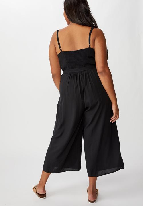 Cotton On - Curve Elle strappy jumpsuit - black