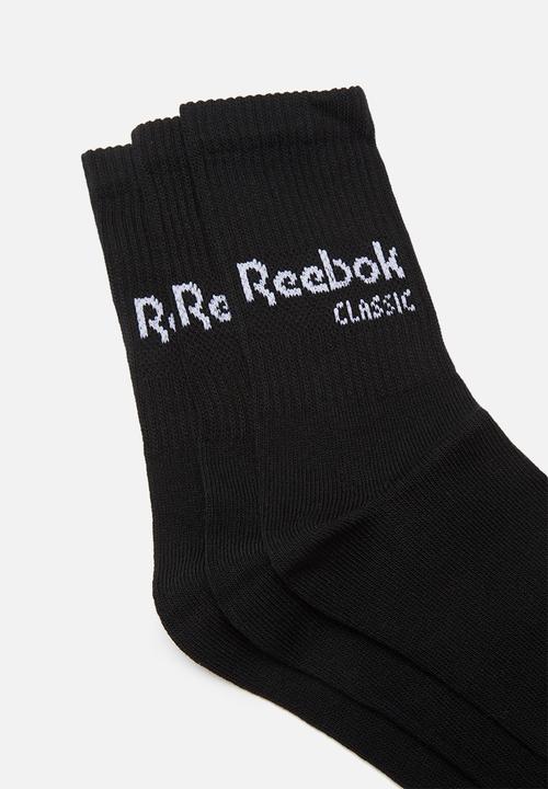 Reebok Classic - Cl core crew 3 pack socks - black
