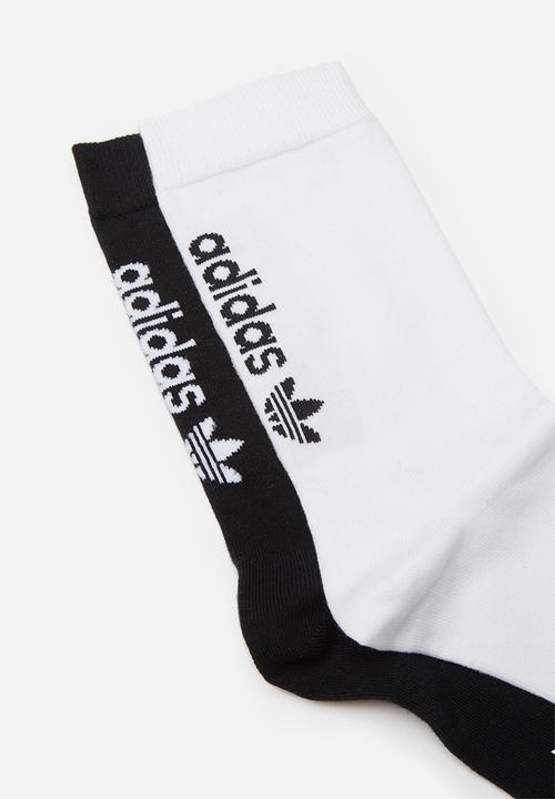 adidas Originals - Double liner crew socks - white & black