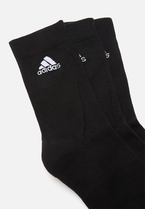 adidas Performance - Cushion crew 3 pack socks - black