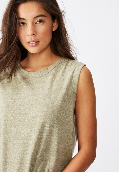 Cotton On - The heritage muscle tank top - green 