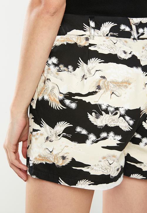 Factorie - Fitted mini shorts - black & neutral