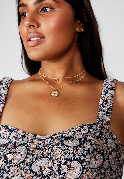Cotton On - Curve woven melanie midi slip dress jane paisley - multi 
