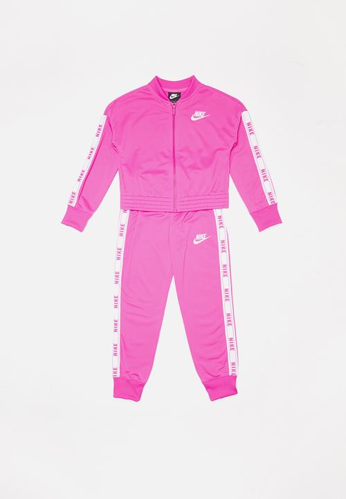 nike tricot tracksuit pink