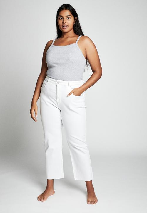 Cotton On - Curve straight stretch high rise jean - white