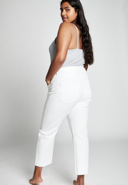 Cotton On - Curve straight stretch high rise jean - white