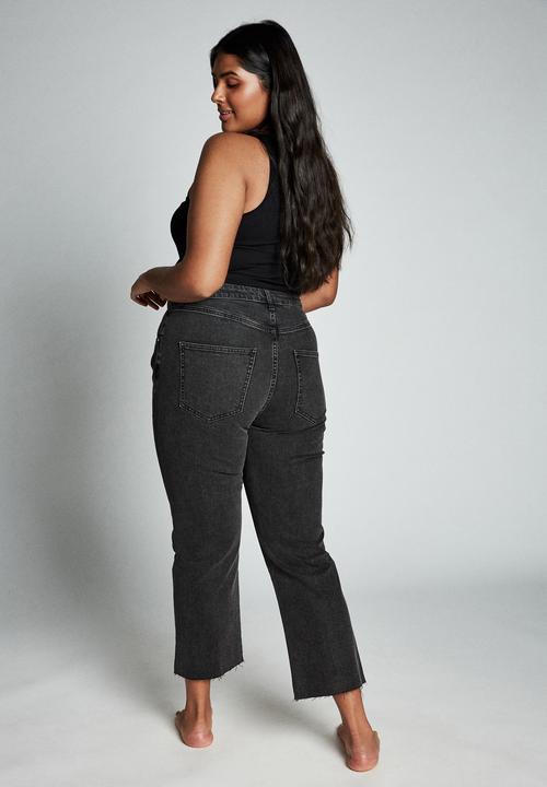 Cotton On - Curve straight stretch high rise jean - black