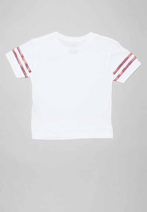 Levi’s® - Levi's short sleeve sequin pieced top - white